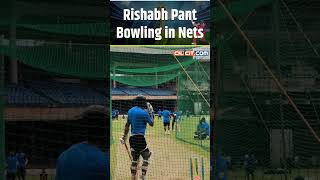 Rishabh Pant Shows Off Bowling Skills in the Nets  Must Watch ytshorts [upl. by Leur]