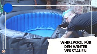 Aufblasbarer Whirlpool Abbau  Luft ablassen für den Winter verstauen  Miweba MSpa Comfort Bergen [upl. by Asserrac]