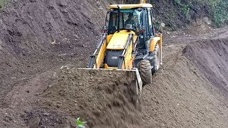 New JCB EcoeXcellence BackhoeExcellent WorkLeveling a Bend [upl. by Aldredge]