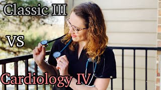 Littmann Classic III vs Littmann Cardiology IV  5 Minute Stethoscope Review [upl. by Yrrah954]