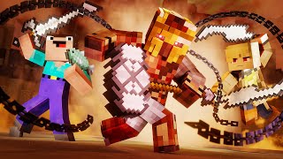 Desert Arena SURVIVAL Minecraft Fight Animation [upl. by Aicemaj]