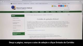 Como imprimir a certidão de quitação eleitoral pelo site do TRE Minas [upl. by Aisatsana]