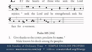 INTROIT • 4th Sunday of Ordinary Time • SIMPLE ENGLISH PROPERS [upl. by Hars189]