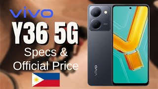 Vivo Y36 5G Specs and Official Price Philippines 2023 [upl. by Hahcim]