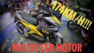 NVX155  TOPSPEED 174KMH PADU YAMAHA NVX 155 BY ESR MOTOR [upl. by Assener]