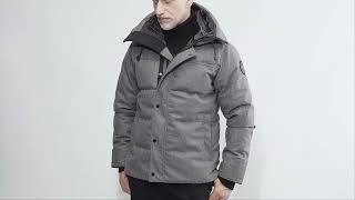 カナダグース CANADA GOOSE ダウンコート ウール LANGFORD PARKA WR 2062M1 ダウンジャケット SLATE GREY MELANGE グレー [upl. by Ennej]