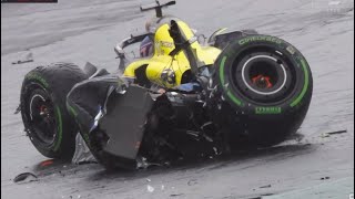 Alex Albon huge crash Brazil [upl. by Eidnew]