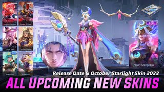 MOBILE LEGENDS NEW SKIN  ALL UPCOMING 85 NEW SKINS 2023  OCTOBER STARLIGHT SKIN 2023  ML LEAKS [upl. by Alderson]