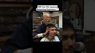 100YearOld Japanese Barbershop Experience ✂️ asmr asmrbarber japanesebarber [upl. by Ijneb]