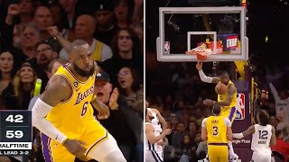 LeBron James UNREAL Reverse Dunk At Age 38 😳 [upl. by Bonnice]