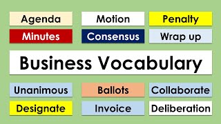 Business vocabulary 40Advanced professional business vocabulary words list with meanings [upl. by Akkinahs]