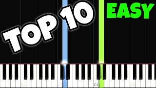 Top 10 Easy Piano Songs for the Complete Beginners [upl. by Anawk214]