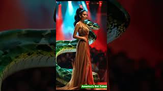 Girl dancing with Lord of the Snakes AGT fusion live agt shorts [upl. by Rizika]