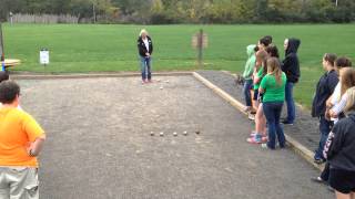 Marco Foyot giving lessons to Students at Zanesfield Petanque Club Oct 3 2013 [upl. by Llemrej711]