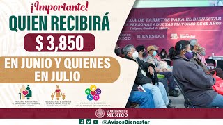 quienes RECIBEN 3850 en JUNIO y quienes en JULIO de la PENSION BIENESTAR 2022 ADULTOS MAYORES [upl. by Aenea171]