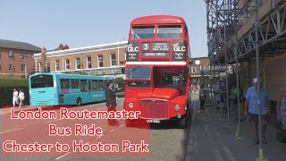 London Routemaster Bus Ride Chester to Hooton Park [upl. by Obbard]