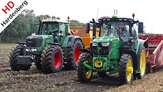 Harvesting Flower Bulbs  John Deere  Amac Elite  Fendt  Bloembollen rooien  Klaas Gootjes [upl. by Griggs]