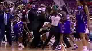 LA Sparks  Detroit Shock  WNBA Brawl 72208 [upl. by Yeldahc]