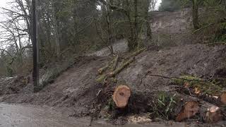 02072020 Monroe WA  Large Landslide Caught on Camera  Damage [upl. by Hesky]