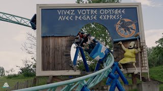 Pégase Express  POV  Parc Astérix  Gerstlauer  Tire Propelled Launch Family Coaster [upl. by Pollock]