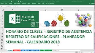 HORARIO DE CLASES  REGISTRO DE ASISTENCIA  PLANEADOR SEMANAL [upl. by Ttevy261]