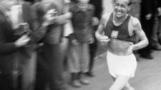 Emil Zátopek Wins 5000m 10000m amp Marathon Gold  Helsinki 1952 Olympics [upl. by Drofnil742]