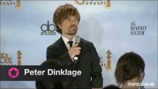 Peter Dinklage Golden Globes Press Room Interview 2012 [upl. by Davie852]