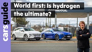 Toyota Mirai vs Hyundai Nexo  Worldfirst comparison review of Australia’s only hydrogen cars [upl. by Kaylil]