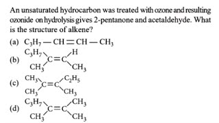 resulting ozonide on hydrolysis gives 2pentanone and acetaldehyde ❣️ [upl. by Ilanos]