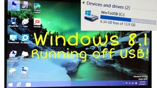 Windows 81 running off of a USB flash drive [upl. by Aicittel827]