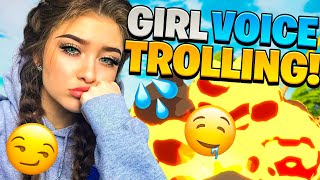 GIRL Voice Trolling a THIRSTY Kid in Fortnite😂He SIMPED [upl. by Arahsal]