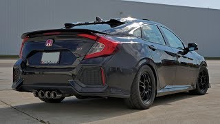 2018 CIVIC SI MUFFLER DELETE  BEFORE amp AFTER  4K [upl. by Joelly]