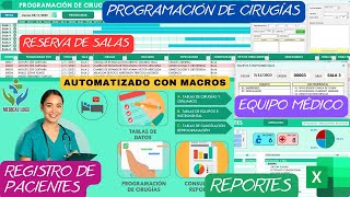 Programador de Cirugías y Equipo Médico📆en Excel✅para Clínicas con Registro de pacientes [upl. by Ecneitap]