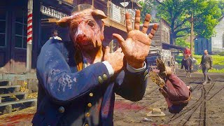 Red dead redemption 2  Torturing and Brutal killing People [upl. by Annahsohs]