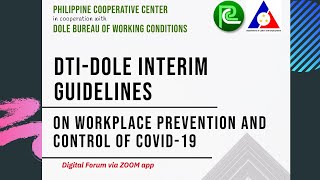 DTI DOLE Interim Guidelines on Workplace Prevention and Control of COVID19 [upl. by Haggar]