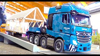 INCREDIBLE RC TRUCK COMPL I SUPER RARE RC MODELS WITH PALFINGER CRANE I HEAVY HAULAGE RC TRUCK [upl. by Yllitnahc20]