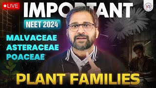 IMPORTANT PLANT FAMILIES FOR NEET 2024 MALVACEAE ASTERACEAE POACEAE NEET BIOLOGY BY TARUN SIR [upl. by Rogovy]