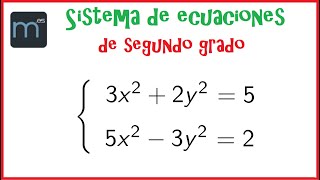 Sistema de ecuaciones de segundo grado por reducción [upl. by Rycca]