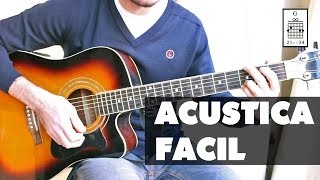 Guitarra Acústica Tutorial Fácil Canción Acordes para Principiantes [upl. by Mirilla]