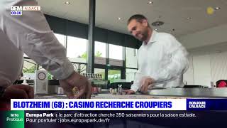 Formation croupier à Blotzheim  BFM Alsace [upl. by Nautna]