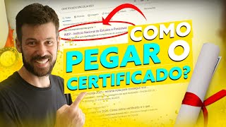 ENCCEJA  Como pegar o CERTIFICADO [upl. by Analart]