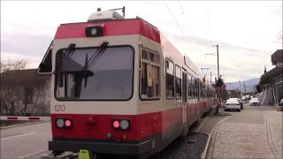 Spoorwegovergangen Zwitserland Waldenburgerbahn Bahnübergänge CH [upl. by Charters667]