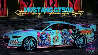 Mustang Gt500 Stitch livery  Animated Lights Fivem Car Debaged fivem fivemcars gamerscafe [upl. by Hilary]