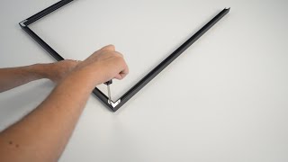 How to Assemble a Metal Picture Frame for Posters and Art  Wall Mount [upl. by Milton]