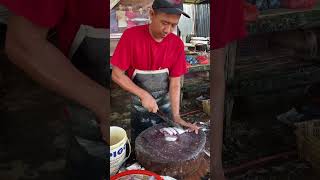 Milkfish Cutting Cooking cooking fishmarket food fish seafood streetfood asmr shorts [upl. by Deys]