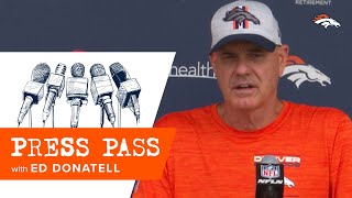 DC Ed Donatell on Von Miller ‘All his training’s right on point so he’s ready to go’ [upl. by Shandie]