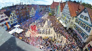 Biberacher Schützenfest 2018  Marktplatz Abnahme Antrommeln [upl. by Odnesor]