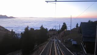 Zahnradbahn Rigi Kulm  Rigi Kaltbad Talfahrt 2020 Teil 1  Switzerland [upl. by Nobel]