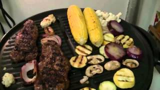 Grilling Steaks on the George Foreman IndoorOutdoor Grill [upl. by Questa]