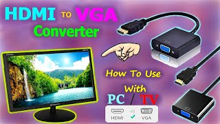 How to Connect HDMI to VGA Monitor  HDMI to VGA converter  Reuse your old VGA monitor  Part 2 [upl. by Arinaid982]